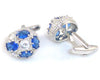 Royal Blue Sapphire Pear Cut Cufflinks