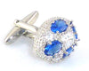 Royal Blue Sapphire Pear Cut Cufflinks