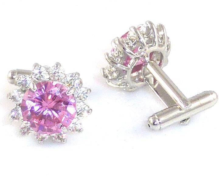 Pink Sapphire Plated Cufflinks