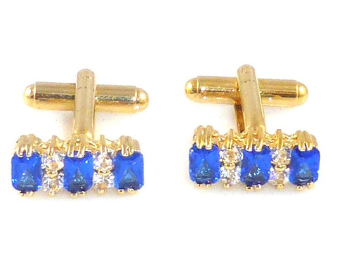 Blue Sapphire Princess Cut Cufflinks