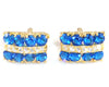 Blue Sapphire Round Cut Cufflinks