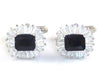 Black Sapphire Oval Cut Cufflinks