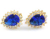Royal Blue Sapphire Pear Cut Cufflinks