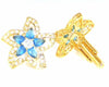 Blue Sapphire Star Flower Cufflinks