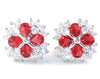 Charming Ruby Pear Cut Cufflinks