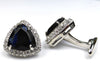 Soft Triangle Crystal Cufflinks