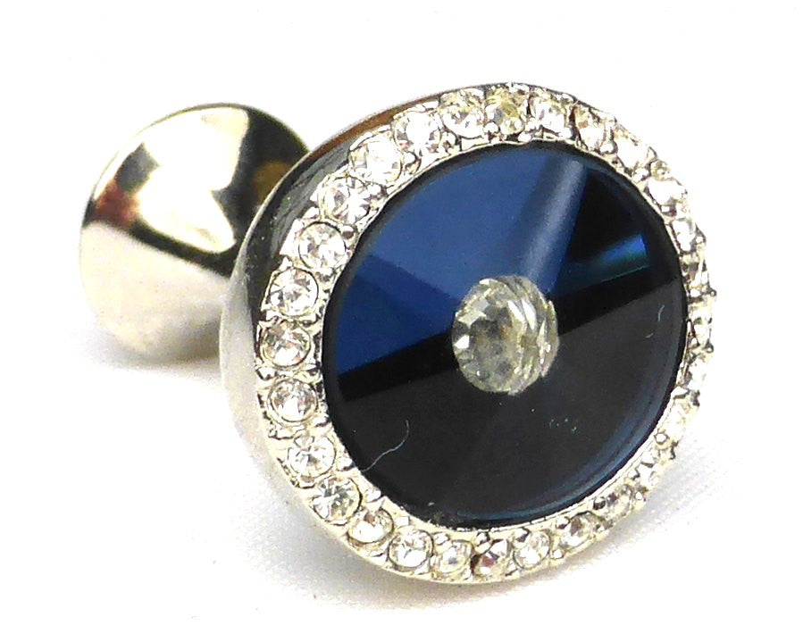 Blue Round Stone Cufflinks