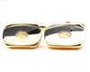 Oval crystal onyx rose gold cufflinks