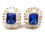 Royal Blue Sapphire Emerald Cut Cufflinks