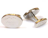 Prada inspired platinum plated cufflinks