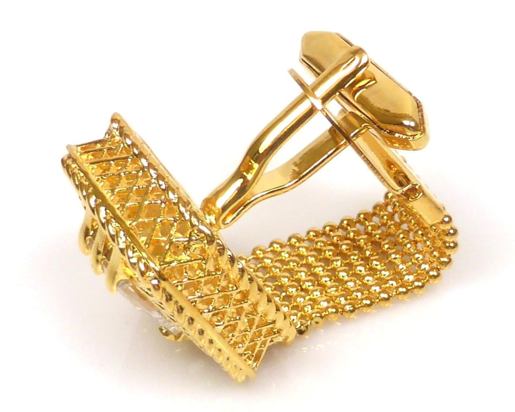Gold classic 18K gold chain Cufflinks