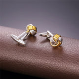Gold and silver love knot Cufflinks