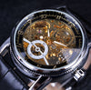 Forsining Hollow Engraving Skeleton Casual Watch