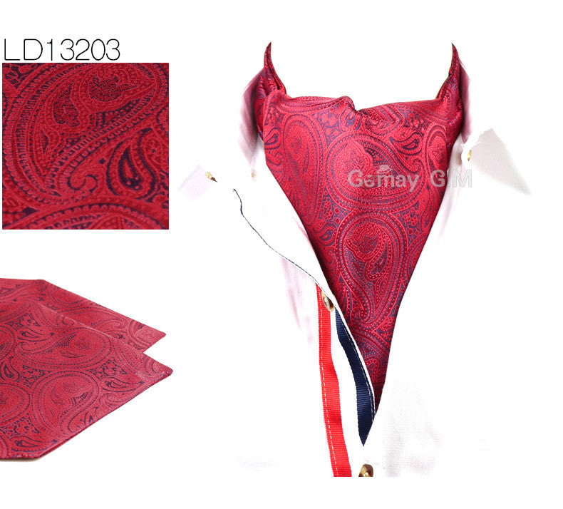 Formal Cravat Ascot Scrunch Silk Scarf