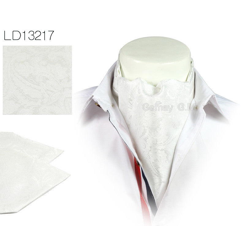 Formal Cravat Ascot Scrunch Silk Scarf