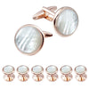 Mother of Pearl Cufflinks and Dress Studs Set