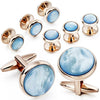 Mother of Pearl Cufflinks and Dress Studs Set