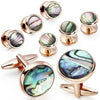 Mother of Pearl Cufflinks and Dress Studs Set