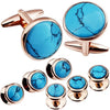 Mother of Pearl Cufflinks and Dress Studs Set