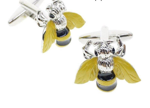 Rhinestone Gemelos Silver Cufflinks