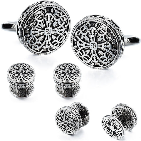 Crystal Bee Cufflinks and Studs Set