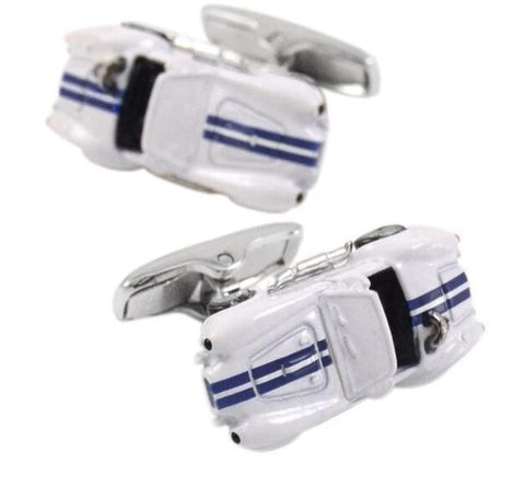 BLUE SILVER CUFFLINKS