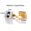 GOLD CRYSTAL CUFFLINKS