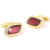 GOLD CRYSTAL CUFFLINKS