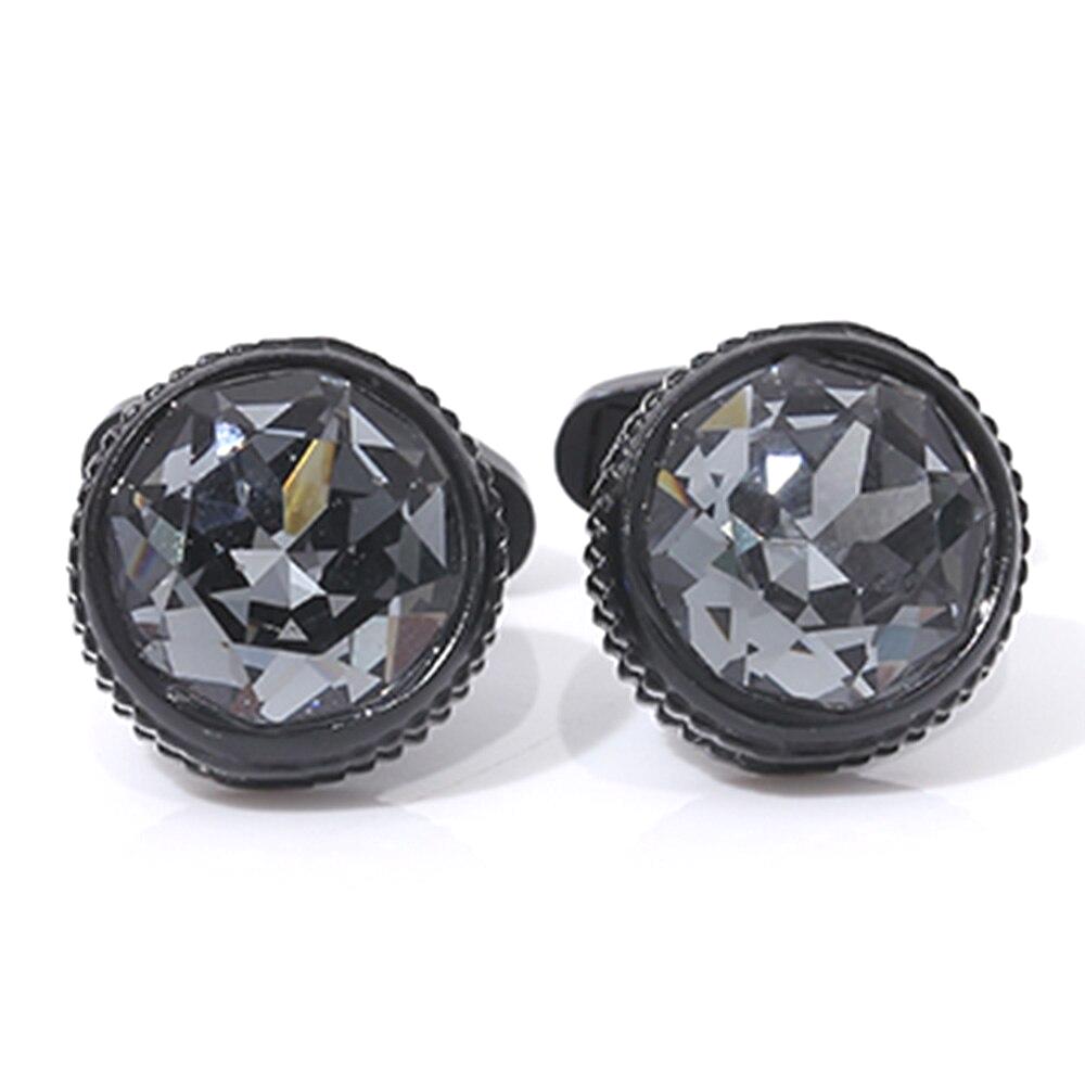 BLACK CRYSTAL CUFFLINKS