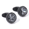 BLACK CRYSTAL CUFFLINKS