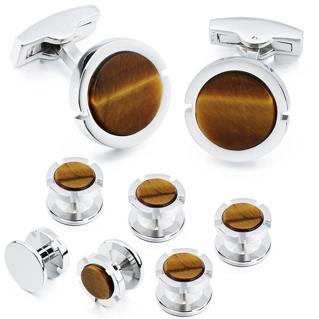 Turquoise Cufflinks Tuxedo Studs Set