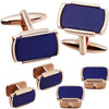 Blue Cufflinks and studs set