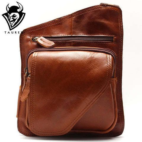 Oil wax genuine leather men wallet