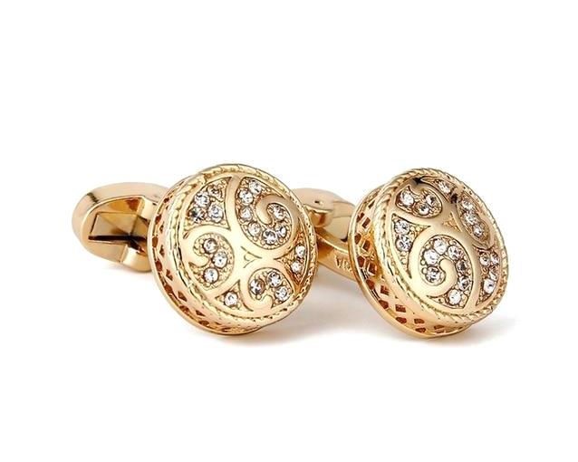 Round Crystal Cufflinks