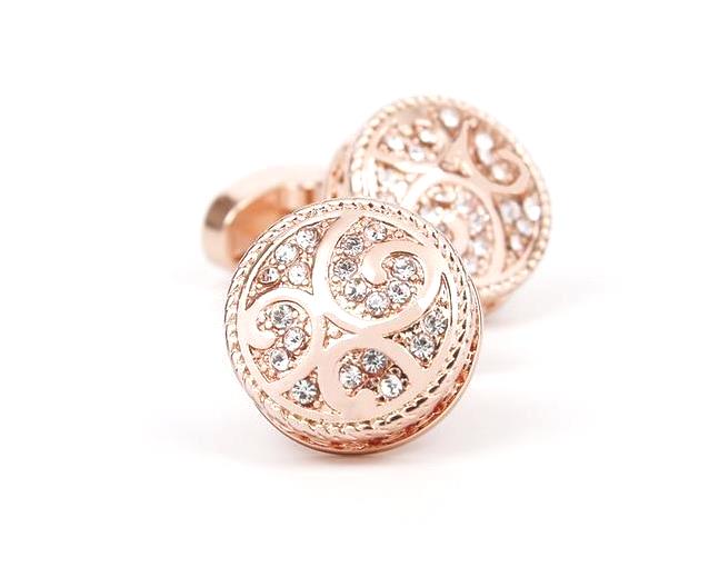 Round Crystal Cufflinks