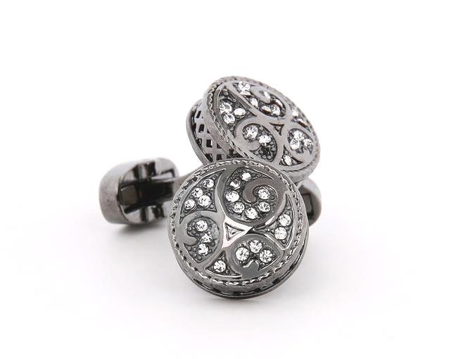 Round Crystal Cufflinks