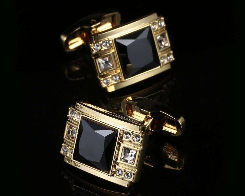 Black crystal Cufflinks