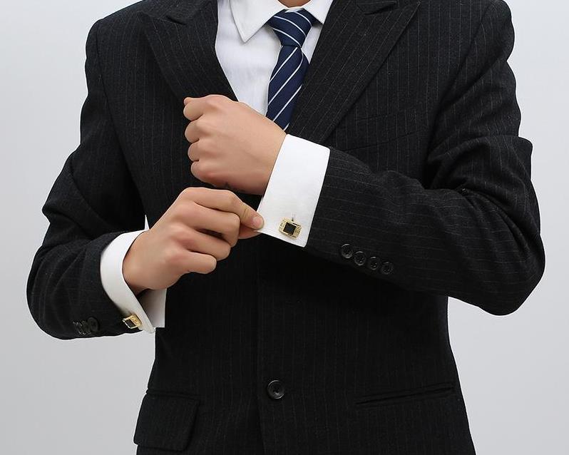 Black crystal Cufflinks