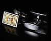 Crystal silver Cufflinks