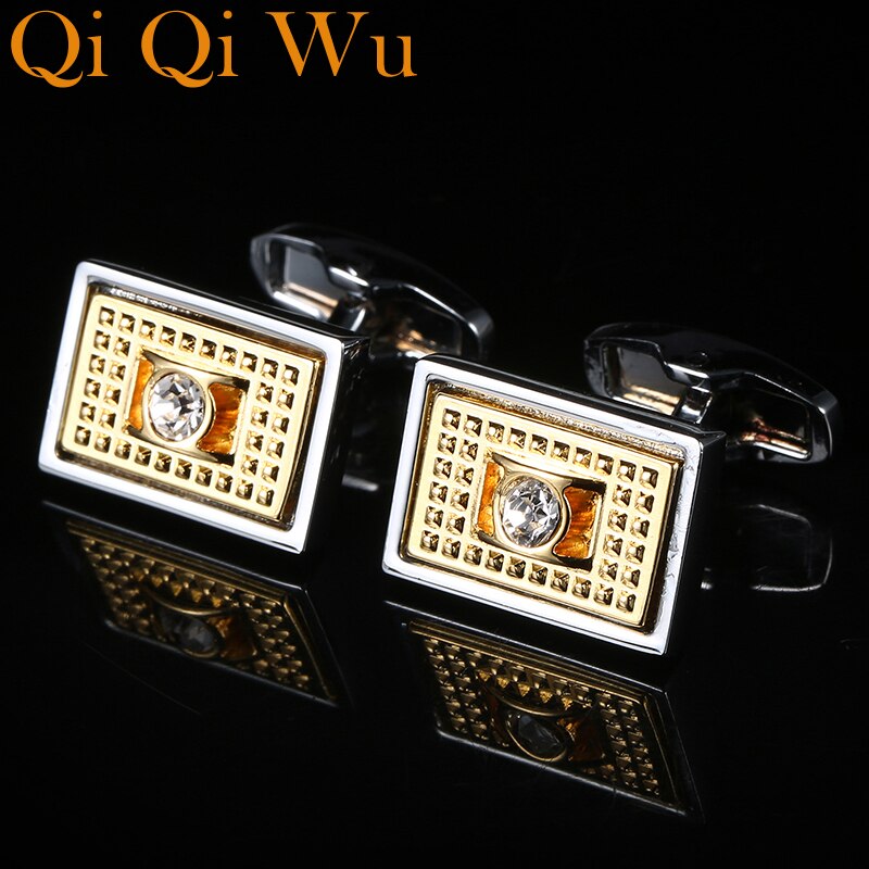 Crystal silver Cufflinks