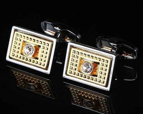 GUCCI INSPIRED SILVER PLATED CUFFLINKS