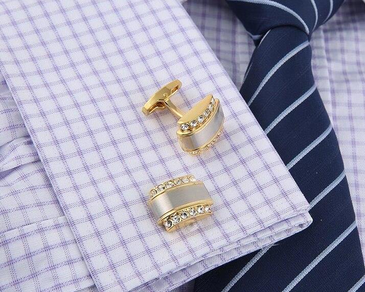 Crystal Gold Cufflinks