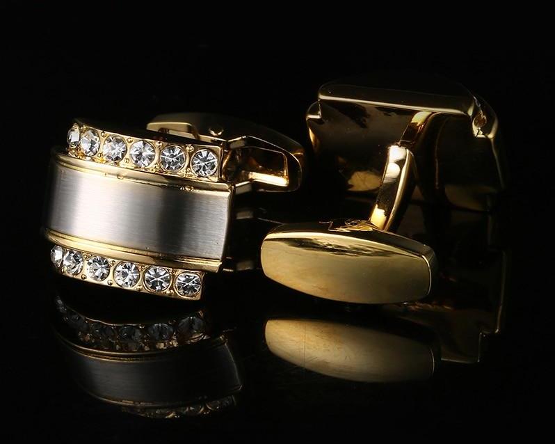 Crystal Gold Cufflinks