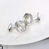 Round Letter Silver Cufflinks