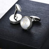 Round Letter Silver Cufflinks