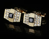 Gold Crystal Cufflinks