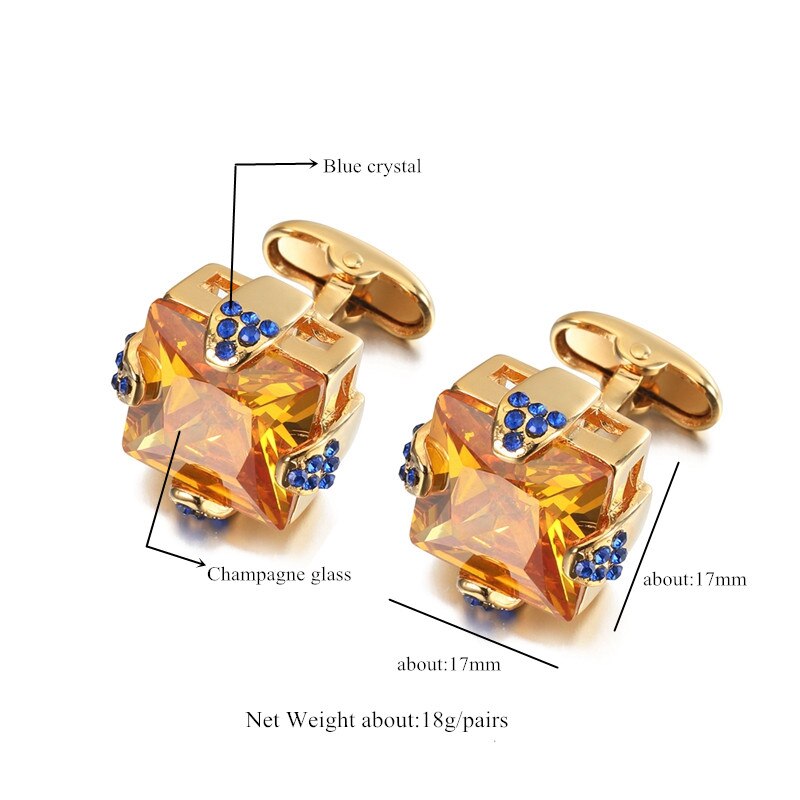 Champagne glass gold Cufflinks