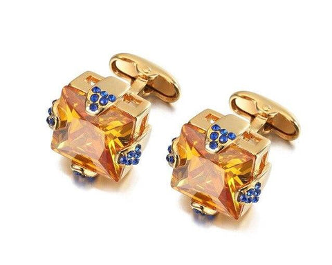 Chain cufflinks with Rose Pearl