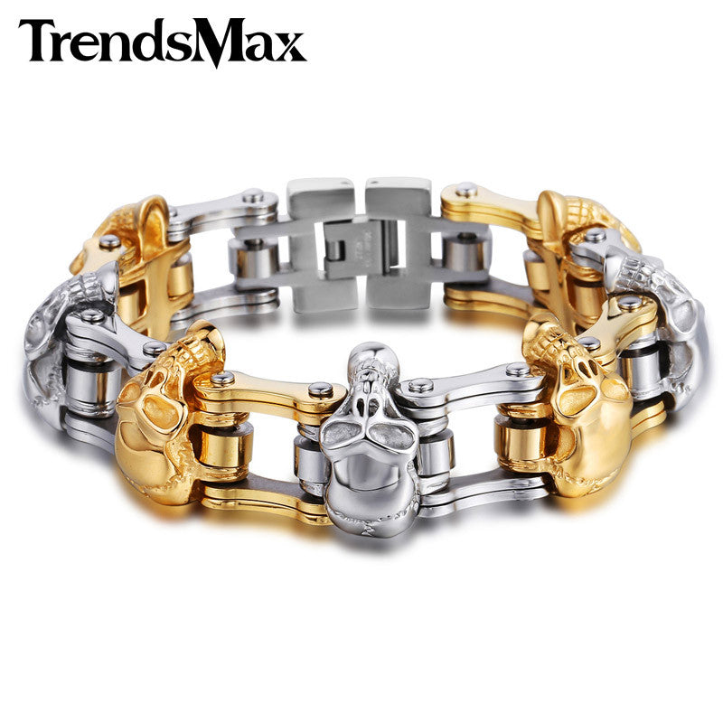 Trendsmax Chain Skulls Bracelet