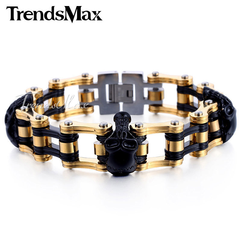 Trendsmax Chain Skulls Bracelet